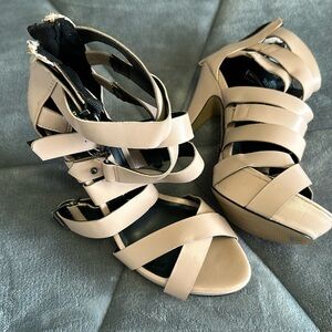 Strappy buckle heels